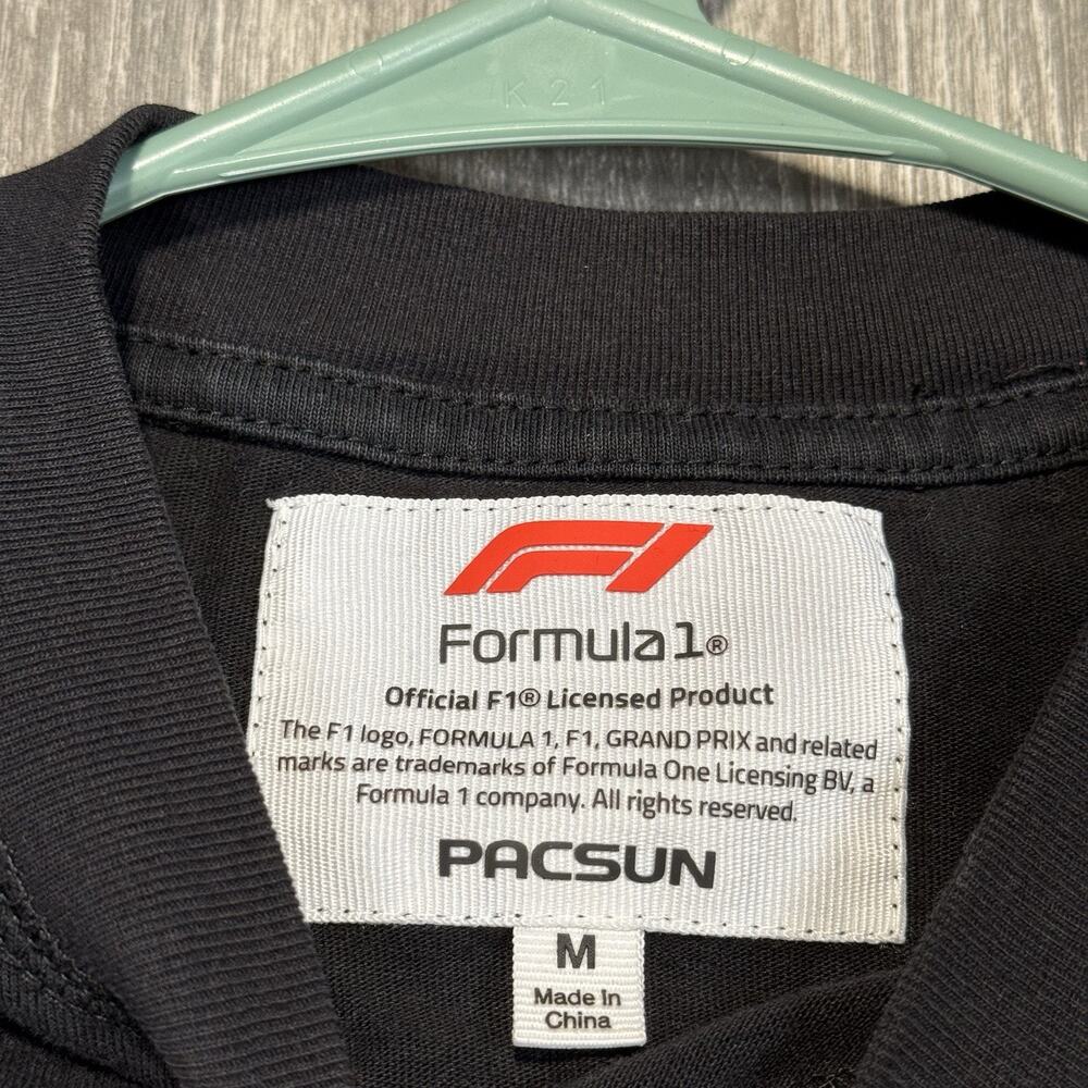 Formula 1 x Pacsun Graphic T Shirt Men's Size M Black Short Sleeve Racing Logo - Picture 4 of 6